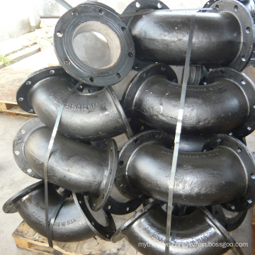 ductile iron double flange pipe 90/45/22.5 degree bend for pipeline connection standard in BSEN545